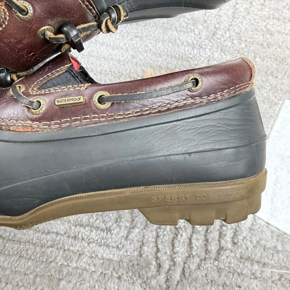 Sperry Duck Shoes Mens 10.5 Waterproof Slip On Rain Loafers Preppy Coastal Gorp